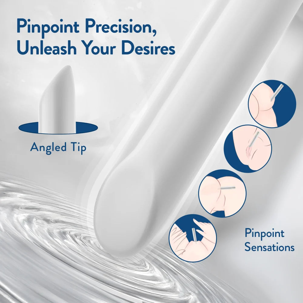 Oh My Gem Bold 5" Pocket-Sized Power Vibrator – White