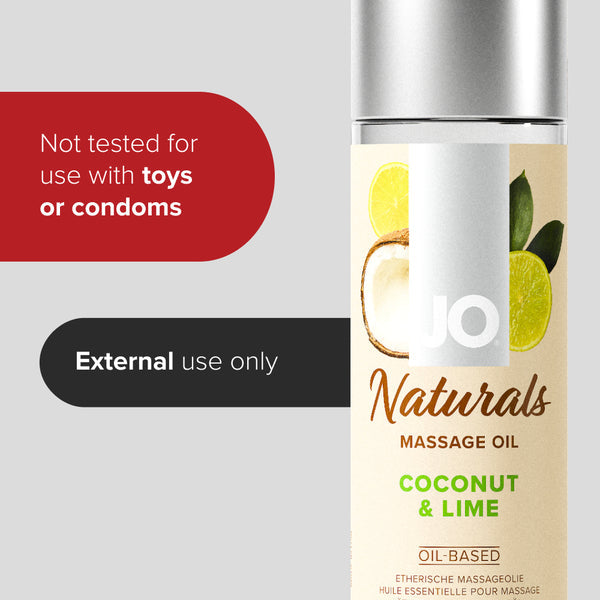 System JO Naturals Massage Oil - Coconut & Lime 4 oz
