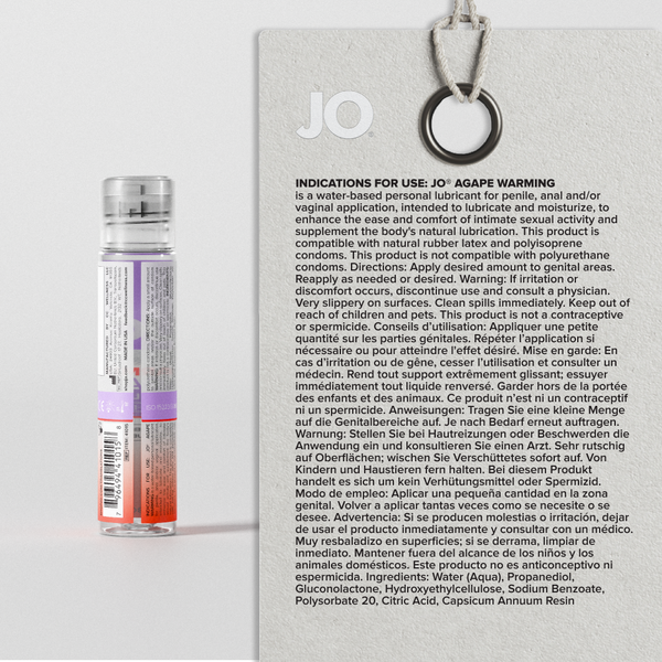 System JO Agapé Warming pH-Balanced Lubricant 2 oz