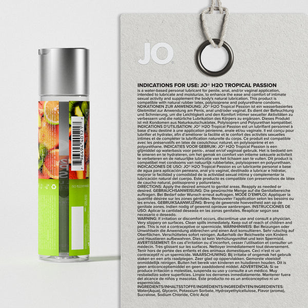 System JO H2O Tropical Passion Flavored Lubricant 4 oz
