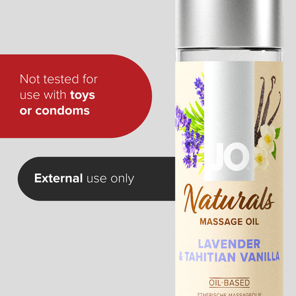 System JO Naturals Massage Oil - Lavender & Tahitian Vanilla 4 oz