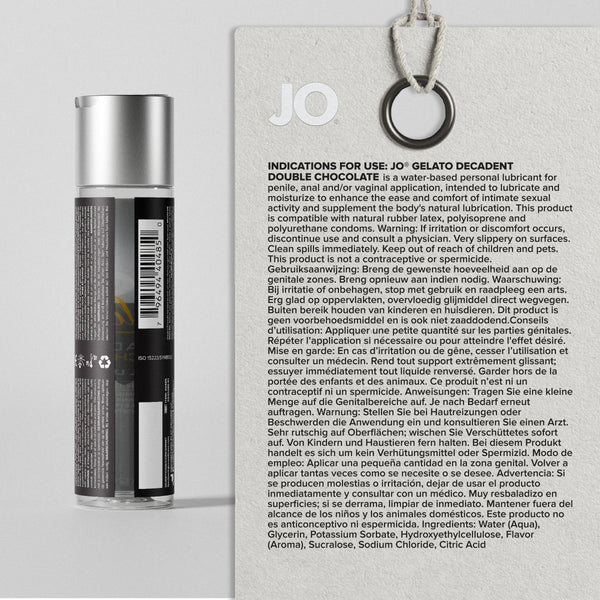 System JO Gelato Double Chocolate Flavored Lubricant 4 oz