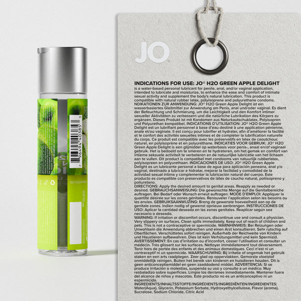 System JO H2O Green Apple Delight Flavored Lubricant 4 oz