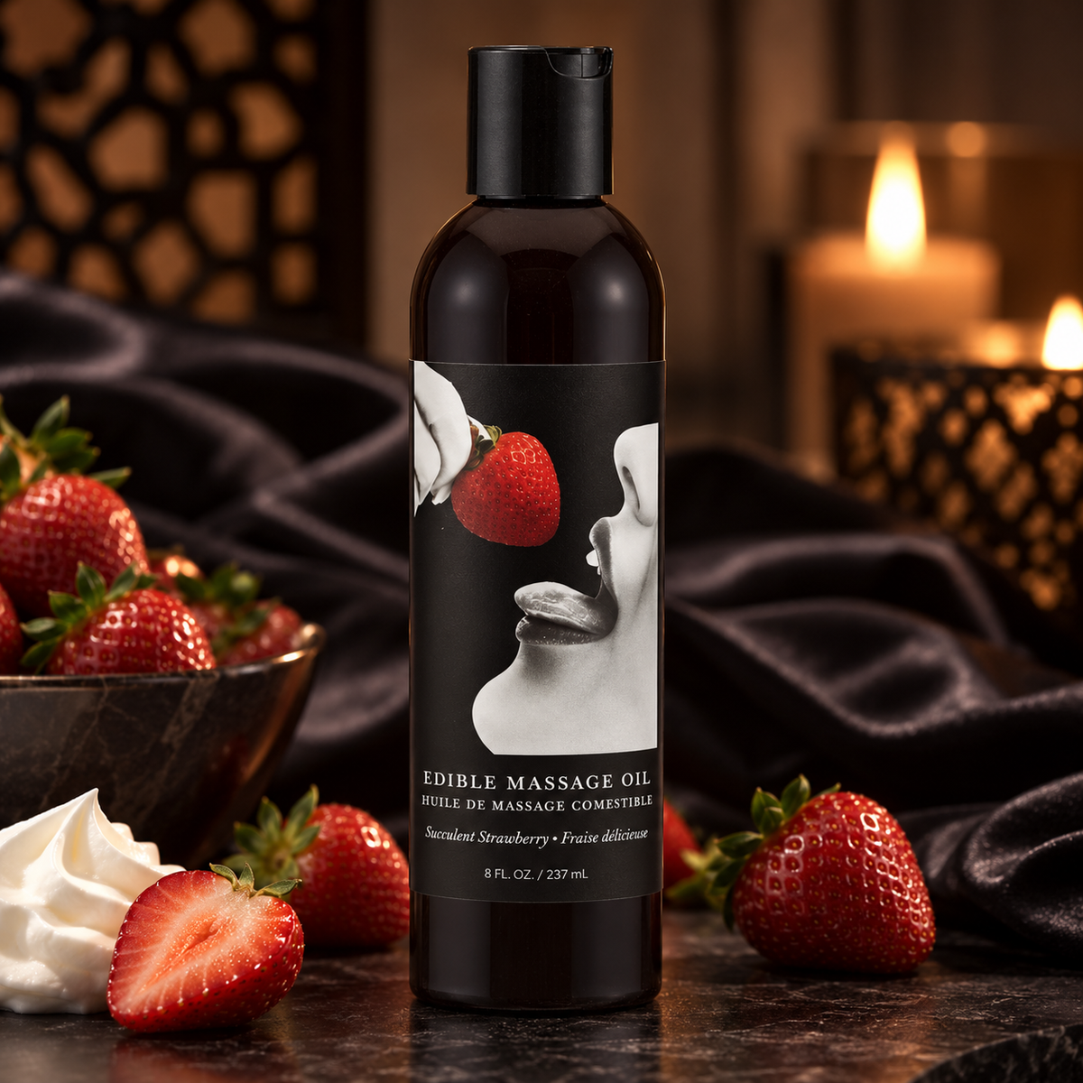 Earthly Body Massage Oil - Strawberry 8 oz