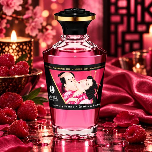 Shunga Aphrodisiac Warming Oil - Raspberry Feeling 3.5 oz
