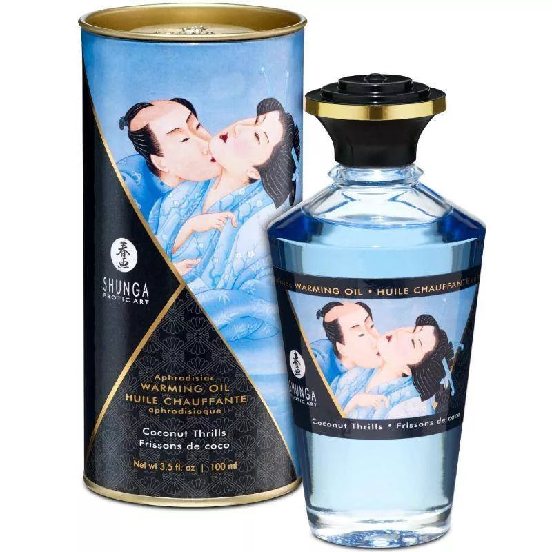Shunga Aphrodisiac Warming Oil - Coconut Thrills 3.5 oz