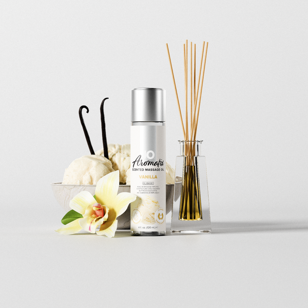 System JO Aromatix Vanilla Kissable Massage Oil 4 oz