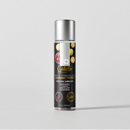 System JO Gelato White Chocolate Raspberry Truffle Flavored Lubricant 4 oz