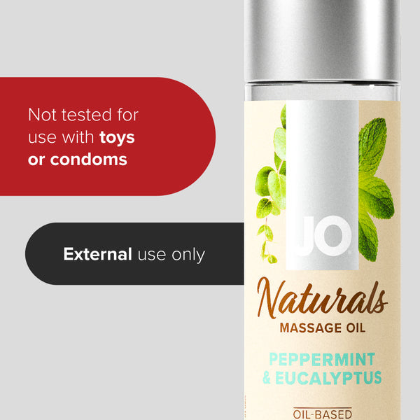 System JO Naturals Massage Oil - Peppermint & Eucalyptus 4 oz