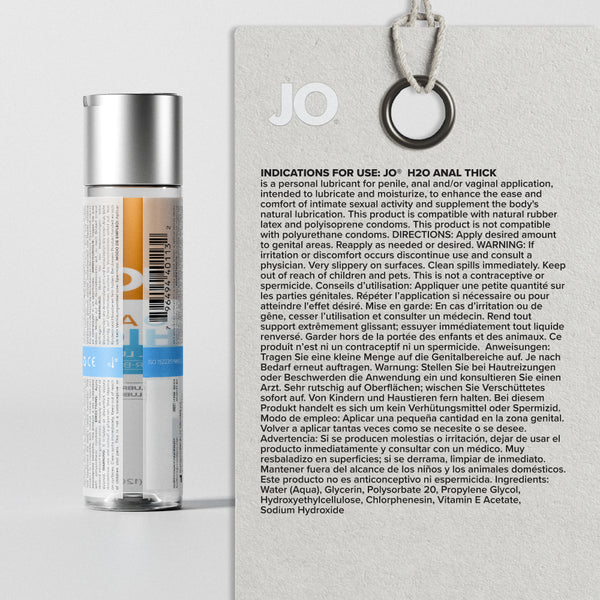 System JO H2O Anal Thick Water-Based Lubricant 2 oz