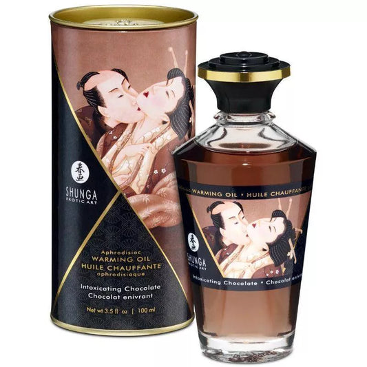 Shunga Aphrodisiac Warming Oil - Intoxicating Chocolate 3.5 oz