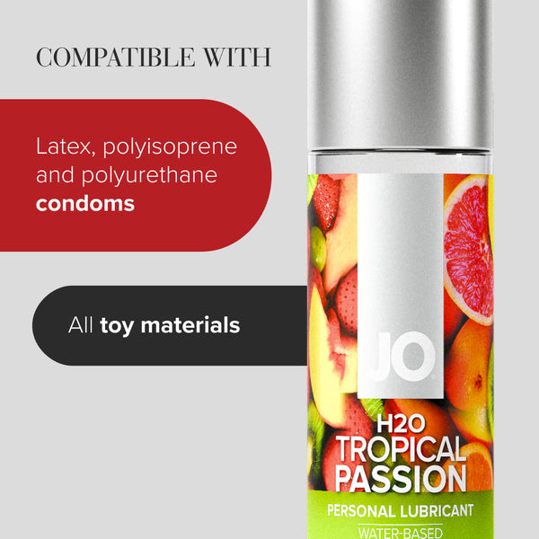 System JO H2O Tropical Passion Flavored Lubricant 4 oz