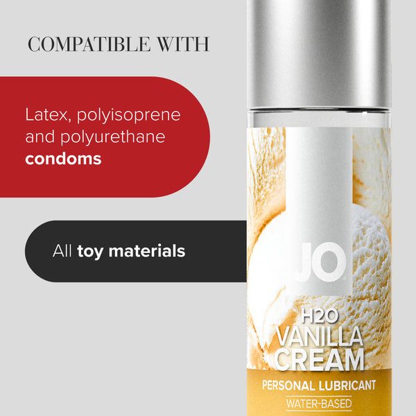 System JO H2O Vanilla Cream Flavored Lubricant 4 oz