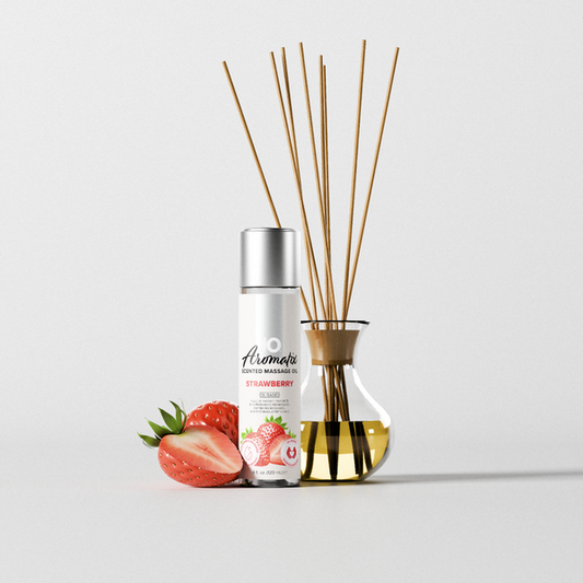 System JO Aromatix Strawberry Kissable Massage Oil 4 oz
