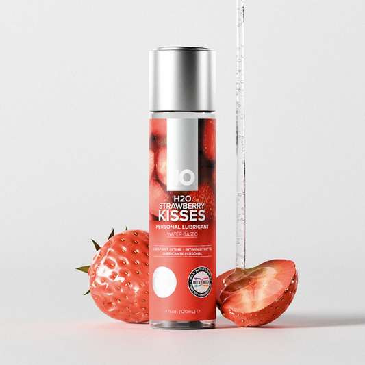 System JO H2O Strawberry Kisses Flavored Lubricant 4 oz