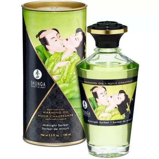 Shunga Aphrodisiac Warming Oil - Midnight Sorbet 3.5 oz