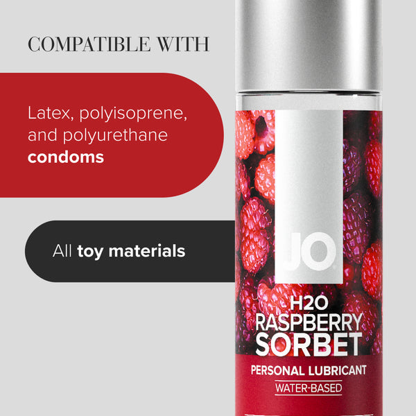 System JO H2O Raspberry Sorbet Flavored Lubricant 4 oz