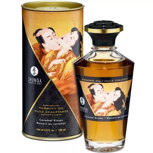 Shunga Aphrodisiac Warming Oil - Caramel Kisses 3.5 oz