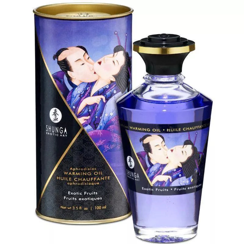 Shunga Aphrodisiac Warming Oil - Exotic Fruits 3.5 oz
