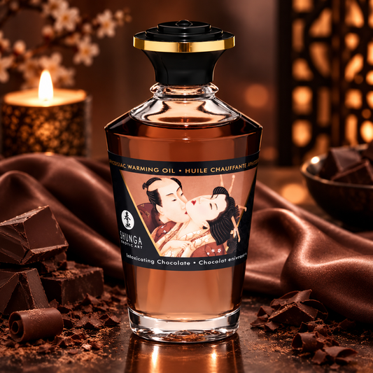 Shunga Aphrodisiac Warming Oil - Intoxicating Chocolate 3.5 oz