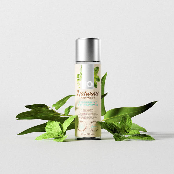 System JO Naturals Massage Oil - Peppermint & Eucalyptus 4 oz