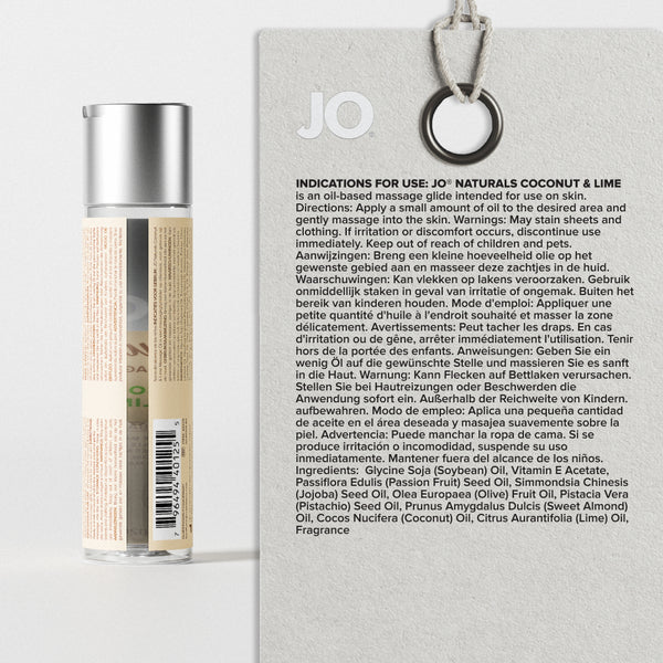 System JO Naturals Massage Oil - Coconut & Lime 4 oz