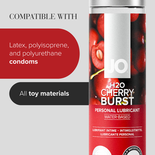 System JO H2O Cherry Burst Flavored Lubricant 4 oz