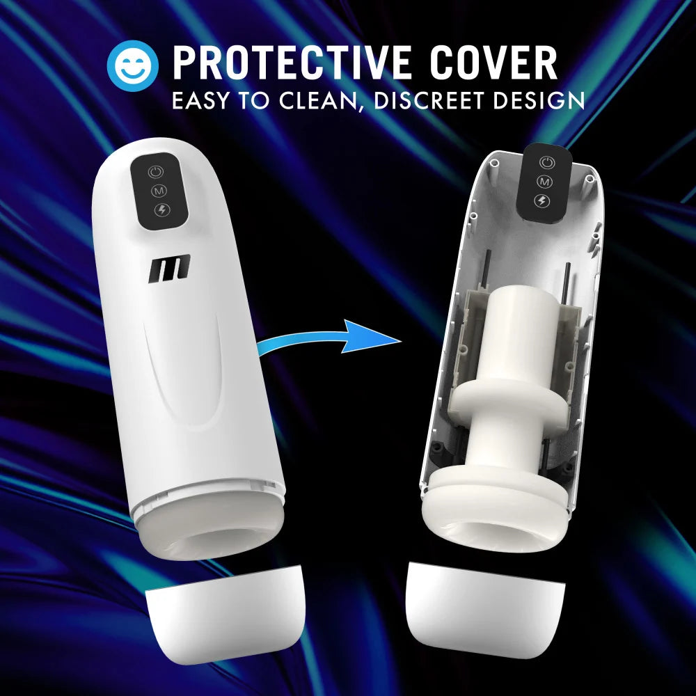 M For Men Robo-Bator Automatic Vibrating & Stroking Masturbator – White