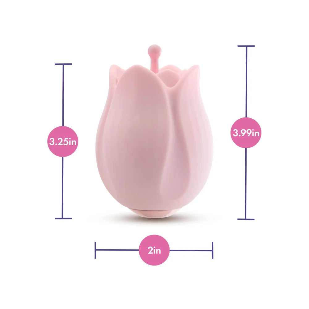 Play With Me Romantic Rose Vibrator with 3 Rosebud Attachments – Pink