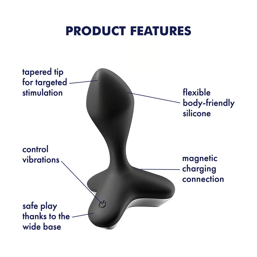 Satisfyer Game Changer Vibrating Anal Plug - Black