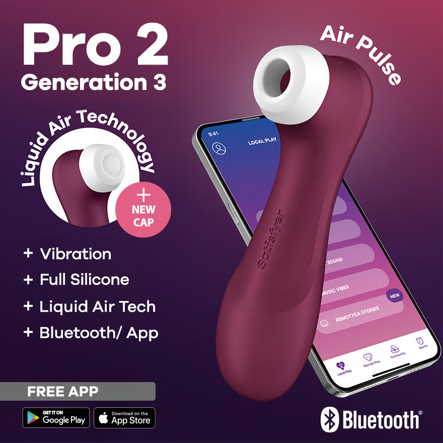 Satisfyer Pro 2 Generation 3 Connect App - Wine Red