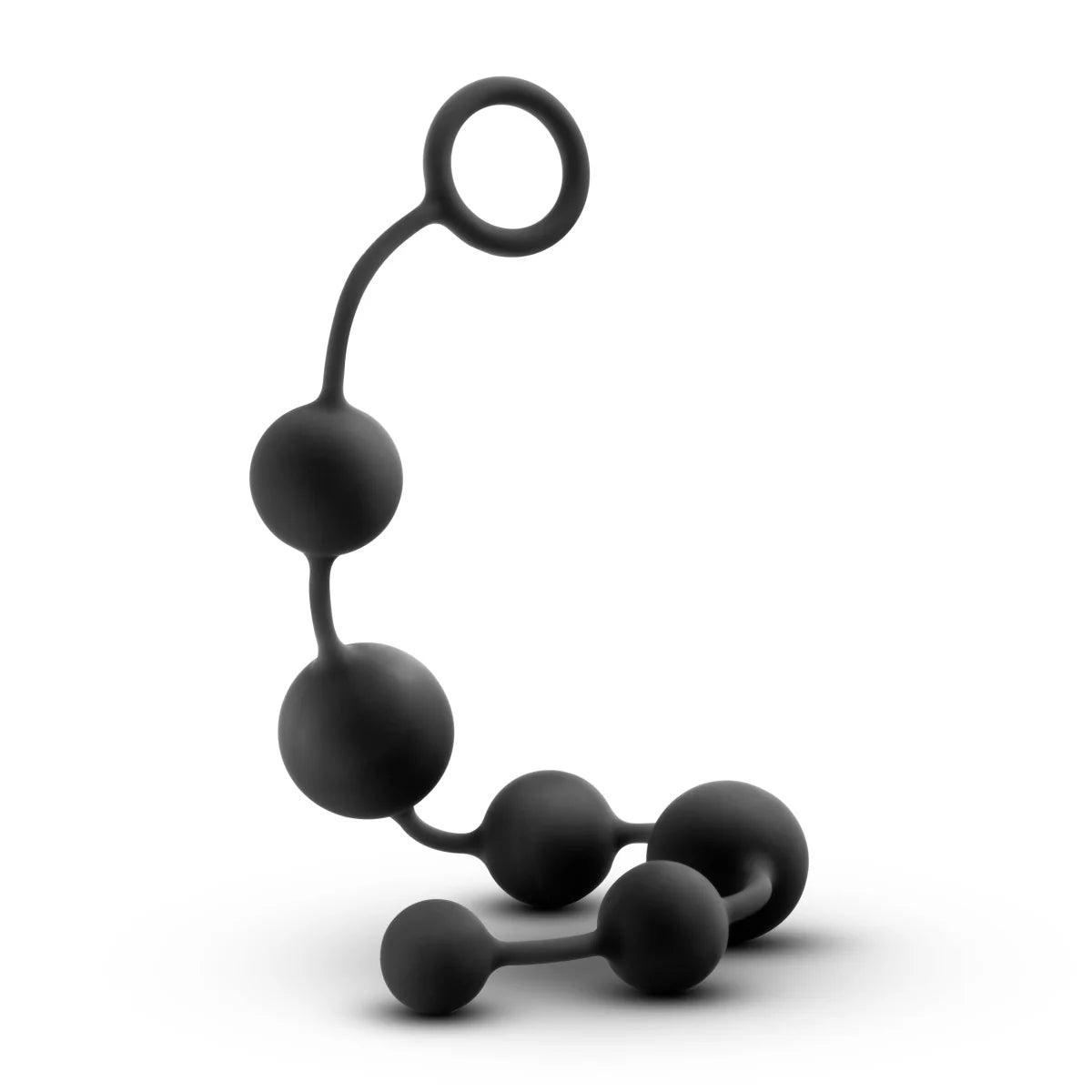 Anal Adventures Platinum 16" Silicone Anal Beads – Black