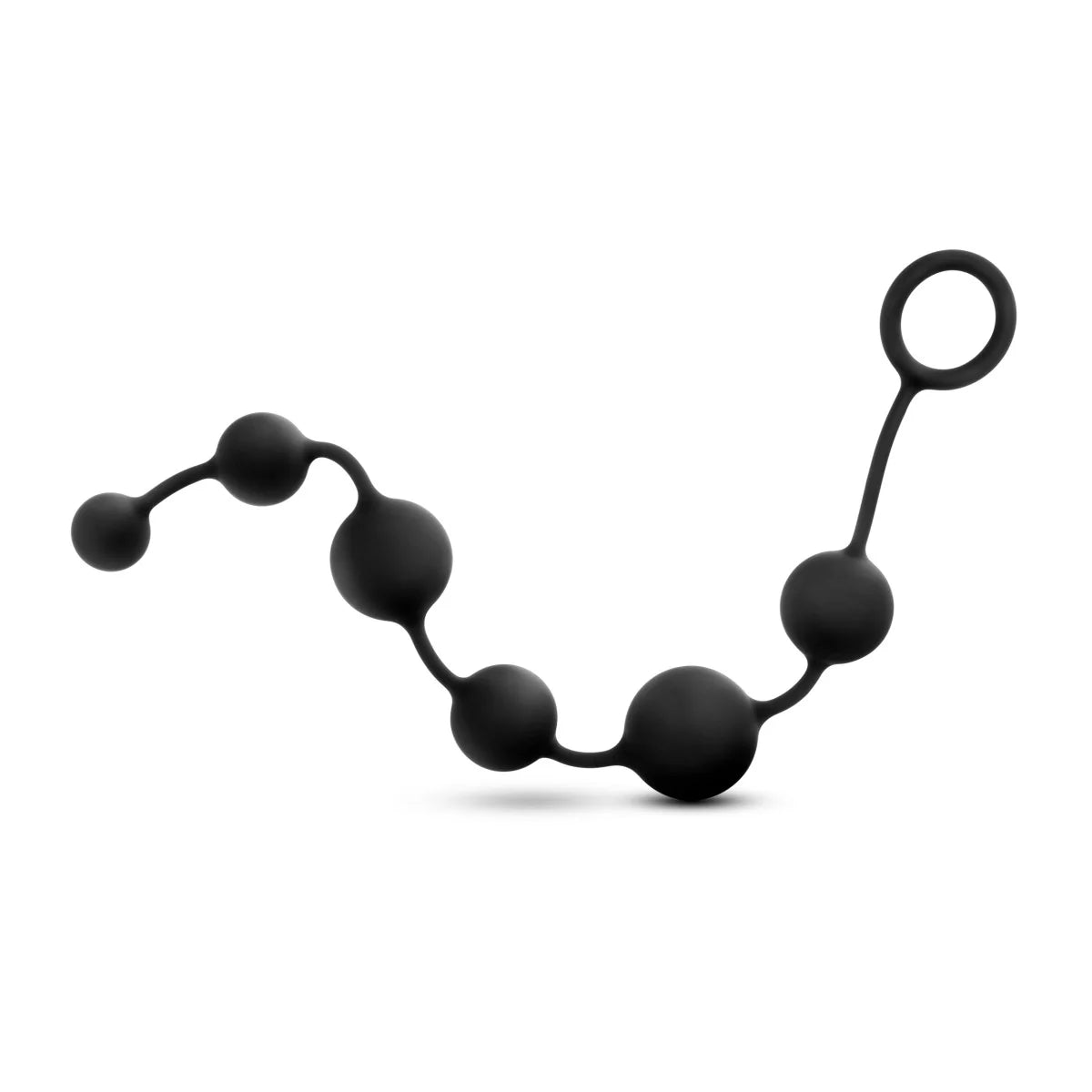Anal Adventures Platinum 16" Silicone Anal Beads – Black