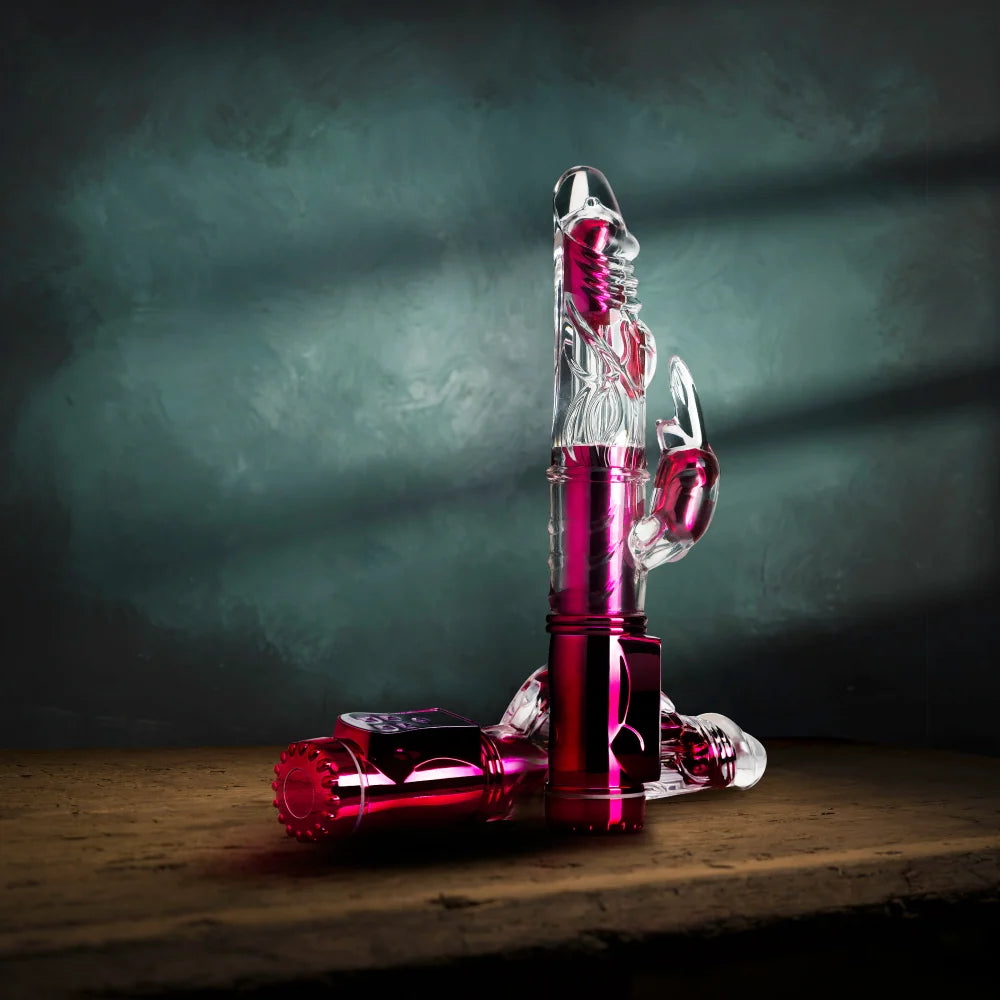 Sexy Things Frisky Rabbit 9" Gyrating Rabbit Vibrator – Pink