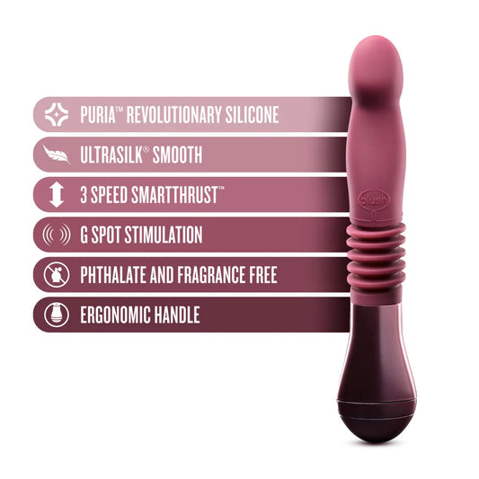 Temptasia Trixie 10" Thrusting G-Spot Vibrator – Wine